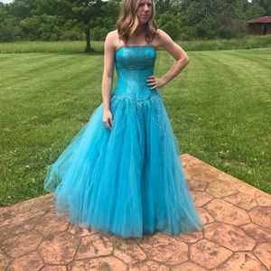 Teal prom dress or homecoming dress